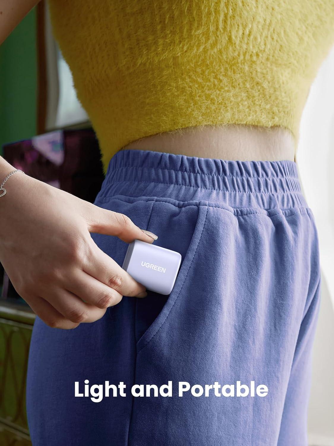 imageUGREEN 30W USB C Charger for iPhone 17 Nexode Foldable GaN PPS Compact Fast Wall Charger Block USBC Power Adapter for iPhone 17161514 Galaxy S25S24S23S22 BlackPurple