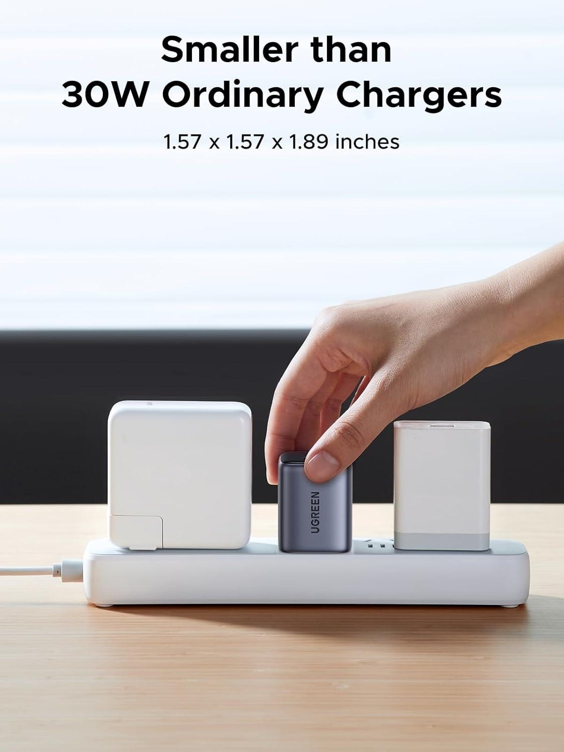 imageUGREEN 35W USB C Charger for iPhone 17 Fast Charging Nexode 2Ports GaN Foldable PPS Compact Fast Wall Charger Block for iPhone 171615 Galaxy S25S24S23 Pixel 1098 iPad MacBook Steam Deck