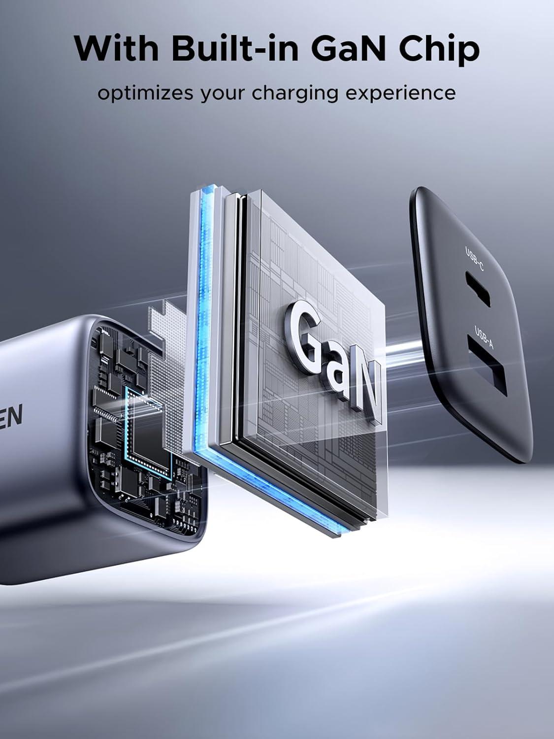 imageUGREEN 35W USB C Charger for iPhone 17 Fast Charging Nexode 2Ports GaN Foldable PPS Compact Fast Wall Charger Block for iPhone 171615 Galaxy S25S24S23 Pixel 1098 iPad MacBook Steam Deck