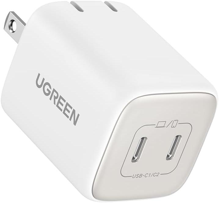 imageUGREEN 45W USB C Charger for iPhone 17 Nexode 2 Port GaN Foldable PPS Wall Charger Block Support Samsung Super Fast Charging 20 for Galaxy S25S24 iPhone 171615 iPad MacBook Steam Deck BlackWhite