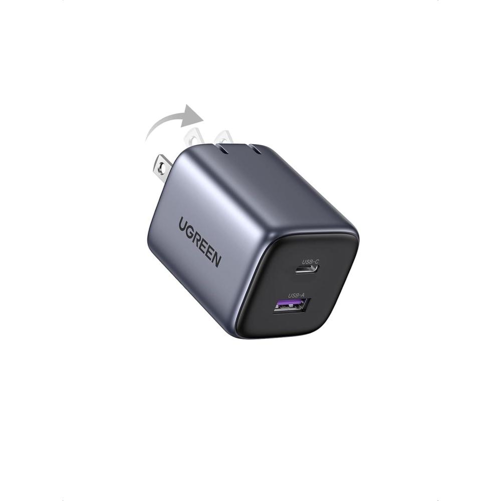 imageUGREEN 35W USB C Charger for iPhone 17 Fast Charging Nexode 2Ports GaN Foldable PPS Compact Fast Wall Charger Block for iPhone 171615 Galaxy S25S24S23 Pixel 1098 iPad MacBook Steam Deck