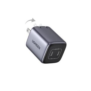 UGREEN 45W USB C Charger for iPhone 17, Nexode 2 Port GaN Foldable PPS Wall Charger Block Support Samsung Super Fast Charging 2.0 for Galaxy S25/S24 iPhone 17/16/15, iPad, MacBook, Steam Deck (Black)(Black)