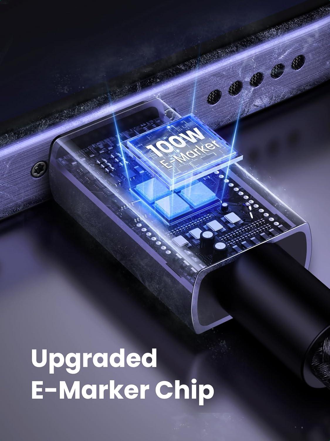 imageUGREEN 100W USB C Cable Fast Charging Type C Cord USB C Charger Cable for iPhone 1717 Pro17 Pro Max16 MacBook ProAir Galaxy S25S24 iPad ProAir Pixel 9 33FTGrey