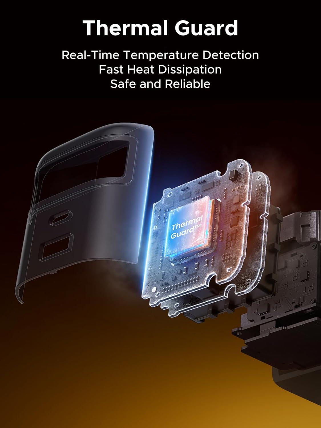 imageUGREEN Nexode 65W GaN USB C Retractable Charger with Builtin Cable 2Port Fast Charging Wall Adapter for iPhone 171615 Galaxy S25S24 Pixel 1098 MacBook ProAir iPad AirPods