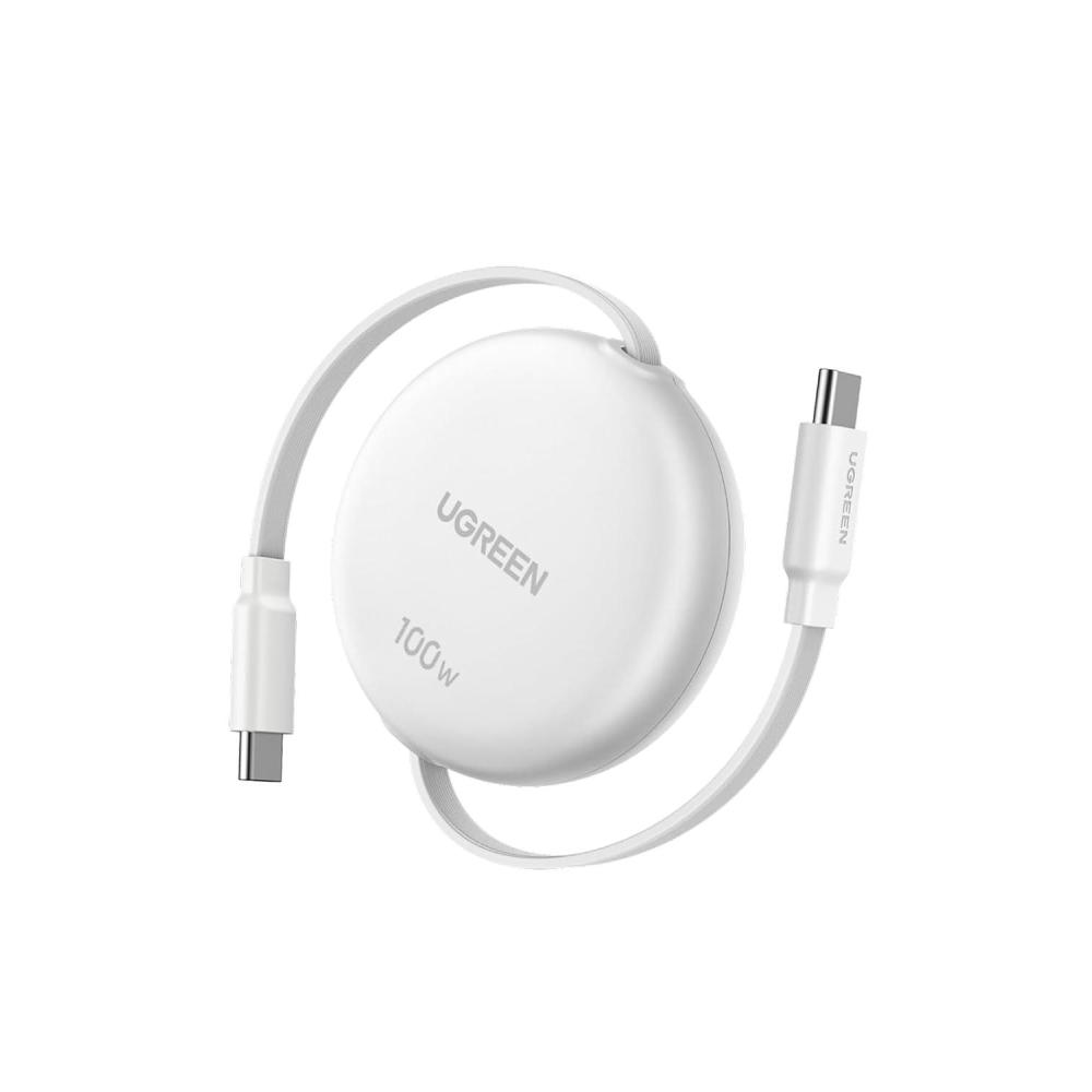 imageUGREEN 100W Nexode Retractable USB C Cable Type C Cord USB C Charger Cable for iPhone 171615 MacBook ProAir Galaxy S25S24S23 iPad ProAir Pixel 109 Switch AirPods Black 33FTWhite