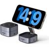 imageUGREEN MagFlow Magnetic Foldable Charging Station 2in1 Fast Wireless Charger Compatible with iPhone 17 17 Air 17 Pro 17 Pro Max 16 15 14 13 12 Airpods3 2 Pro No AC Adapter