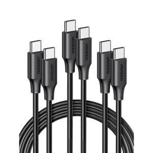 UGREEN 100W 3-Pack USB C Cable, Fast Charging USB-C Charger Cable Compatible with iPhone 17/17 Air/17 Pro/17 Pro Max/16, MacBook Pro 2022, iPad Pro 2022, Galaxy S25/S24 Ultra, Pixel, 6.6FT
