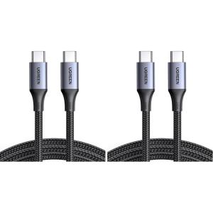 UGREEN 240W USB C to USB C Cable, Fast Charging USB C Cable for iPhone 17 Pro Max/16, Samsung Galaxy S25/S24, MacBook Pro/Air, iPad Pro/Air/Mini, Dell XPS, 6.6FT(3.3FT (Pack of 2))