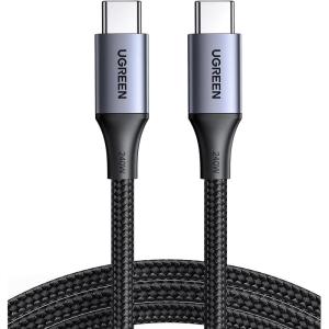 UGREEN 240W USB C to USB C Cable, Fast Charging USB C Cable for iPhone 17 Pro Max/16, Samsung Galaxy S25/S24, MacBook Pro/Air, iPad Pro/Air/Mini, Dell XPS, 6.6FT(6.6FT)