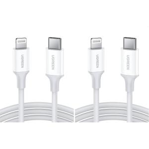 UGREEN USB C to Lightning Cable- 3FT MFi Certified PD Fast Charging Lightning Cord Compatible with iPhone 16/15/14/14 Pro/13/13 Pro/12/12 Pro/11, MacBook, iPad, AirPods Pro(3FT (Pack of 2))