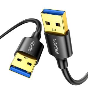 UGREEN USB to USB, 5 Gbps USB 3.0 Cable, Nylon Durable Male to Male Cable, Compatible with Hard Drive, Cooling Fan/pad, Camera, DVD Player, TV, Flash Light, Hub, Monitor, Speaker, and More 1.5 FT(10 FT)