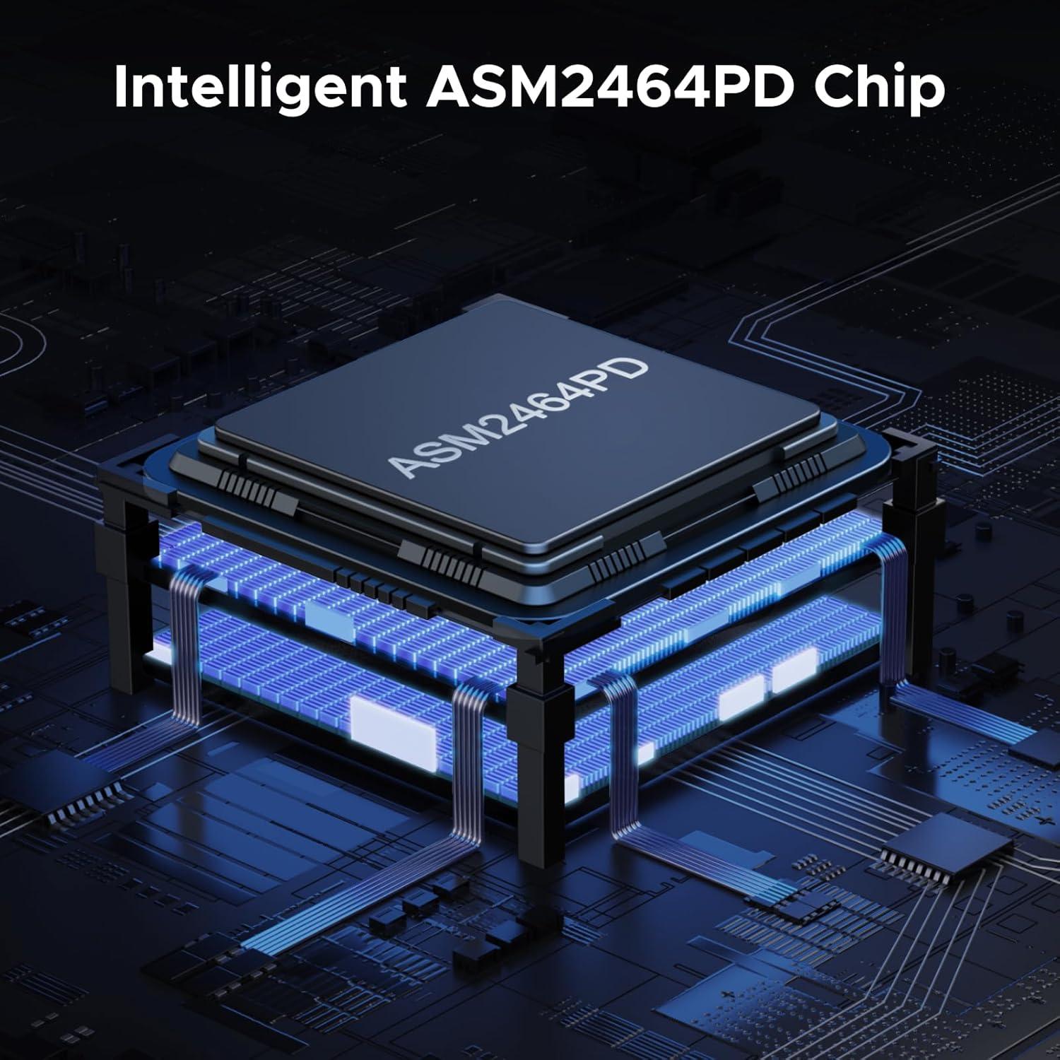 imageUGREEN 40Gbps M2 NVMe Enclosure with Aluminum DoubleSided Fin Heat Dissipation No Noise External SSD Case Compatible with Thunderbolt 43USB43220 M1 M2 ProMax SSD Not Included