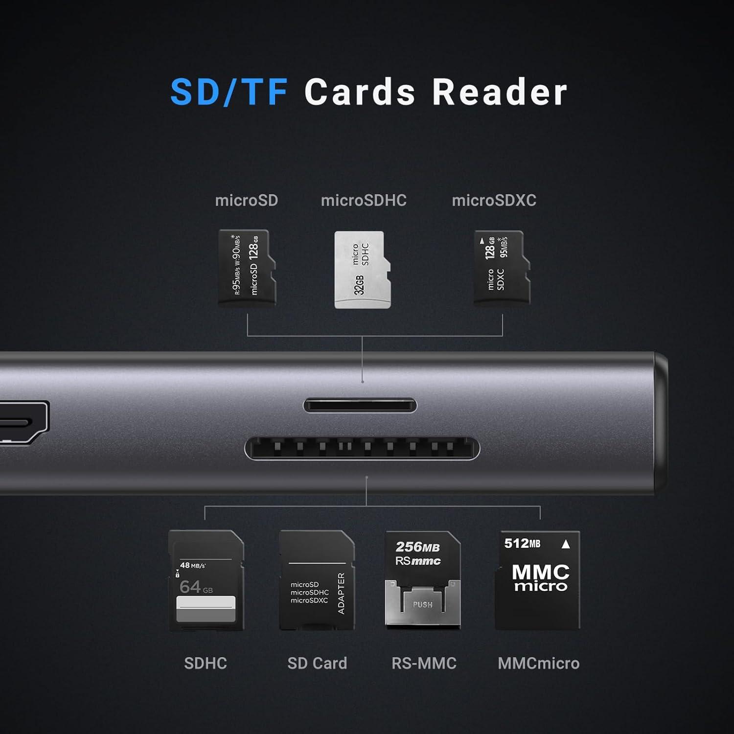 imageUGREEN Revodok Pro 109 USB C Hub 9 in 1 10Gbps USB C 32 amp USBA 32 4K HDMI 100W Power Delivery SDTF Card Reader Gigabit Ethernet for MacBook ProAir iPhone 16 15 ProMax Thinkpad and More