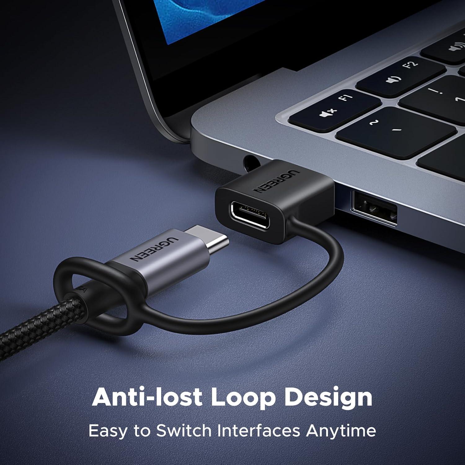 imageUGREEN USB C to USB Adapter 3 Pack USBC Female to A Male Adapter Type C Charge Converter Compatible for iPhone 1716 Pro Max15 14 13 12 PlusApple WatchAirpodsiPad Air MiniSamsung Galaxy S25