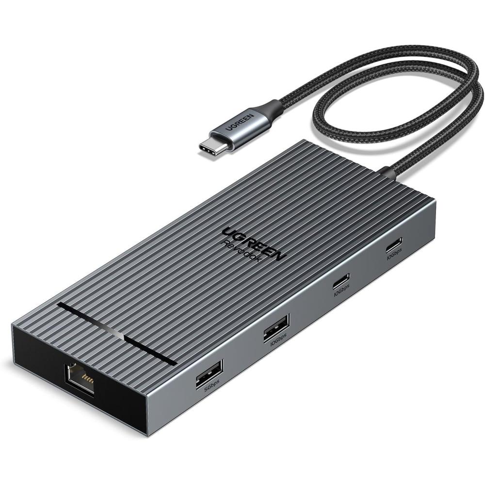 imageUGREEN 10 in 1 USB C Docking Station Dual 4K Monitor Revodok USBC Hub with 2 HDMI USB AampC 32 Ports SDTF Card Reader PD 100W Charging USB C Dock with 1Gbps Ethernet for Dell HP XPS and More