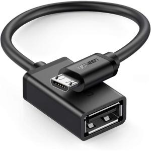 UGREEN Micro USB 2.0 OTG Cable On The Go Adapter Male Micro USB to Female USB Compatible with Samsung Phone S7 S6 Edge S4 S3 LG G4 Controller Android Windows Smartphone Tablets 4 Inch Black(Black)
