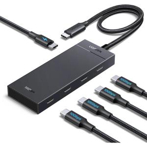 UGREEN Powered 100W 10Gbps USB C Hub – 5 in 1 Adapter with 4 USB-C, 100W PD Ports for MacBook/Air, iPad Pro, iPhone, Surface, Laptops and More
