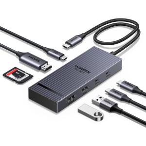 UGREEN Revodok Pro USB C Hub for Laptop 8 in 1 MacBook Docking Station 4K 60Hz HDMI, 100W PD Charging, USB-C & USB-A 10Gbps Data Ports, SD/TF Card Reader for MacBook Pro/Air, iPad Pro, XPS, Thinkpad