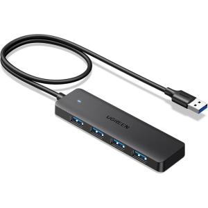 UGREEN USB 3.0 Hub, 4 Ports USB A Splitter Ultra-Slim USB Expander for Mouse, Keyboard, Flash Drive, U Disk, Printer Compatible with Laptop, Desktop PC, Xbox, PS5, and More([‘2 feet’])