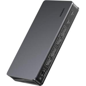 UGREEN USB C Docking Station, DisplayLink 9-in-1,Revodok Pro 209,Dual 4K@60hz Monitor Dock for MacBook & Windows with 2 DP & 2 HDMI, 10 Gbps USB C & USB-A Data Ports, 100W PD, Gigabit Ethernet(Dock)