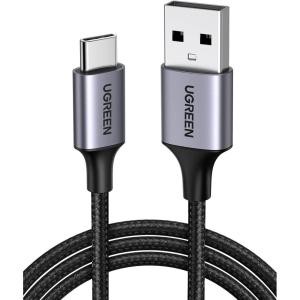 UGREEN USB to USB C Cable, Car Carplay Cable USB A to Type C Cable Fast Charging Braided USB C Cord Compatible with iPhone 16/16 Plus/16 Pro/15, Samsung Galaxy S24/S23, Pixel 8/7, 1.6FT(3.3FT)