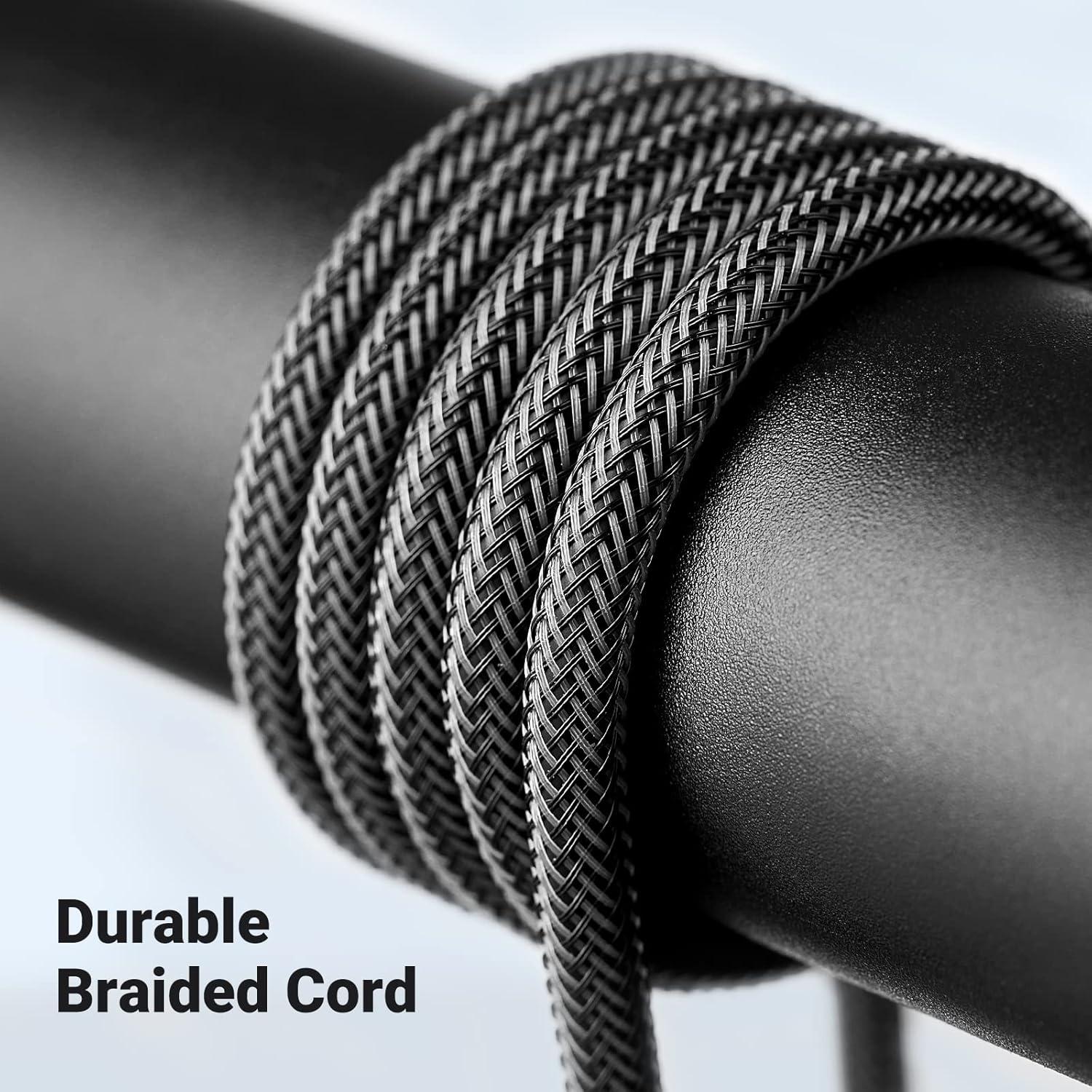 imageUGREEN 18 to 14 Stereo Cable 35mm TRS to Dual 635mm 14 TS Mono Y Splitter Audio Cord Adapter Compatible with iPhone PC Computer Sound Card Mixer Multimedia Speaker Home Stereo System 66FT10FT