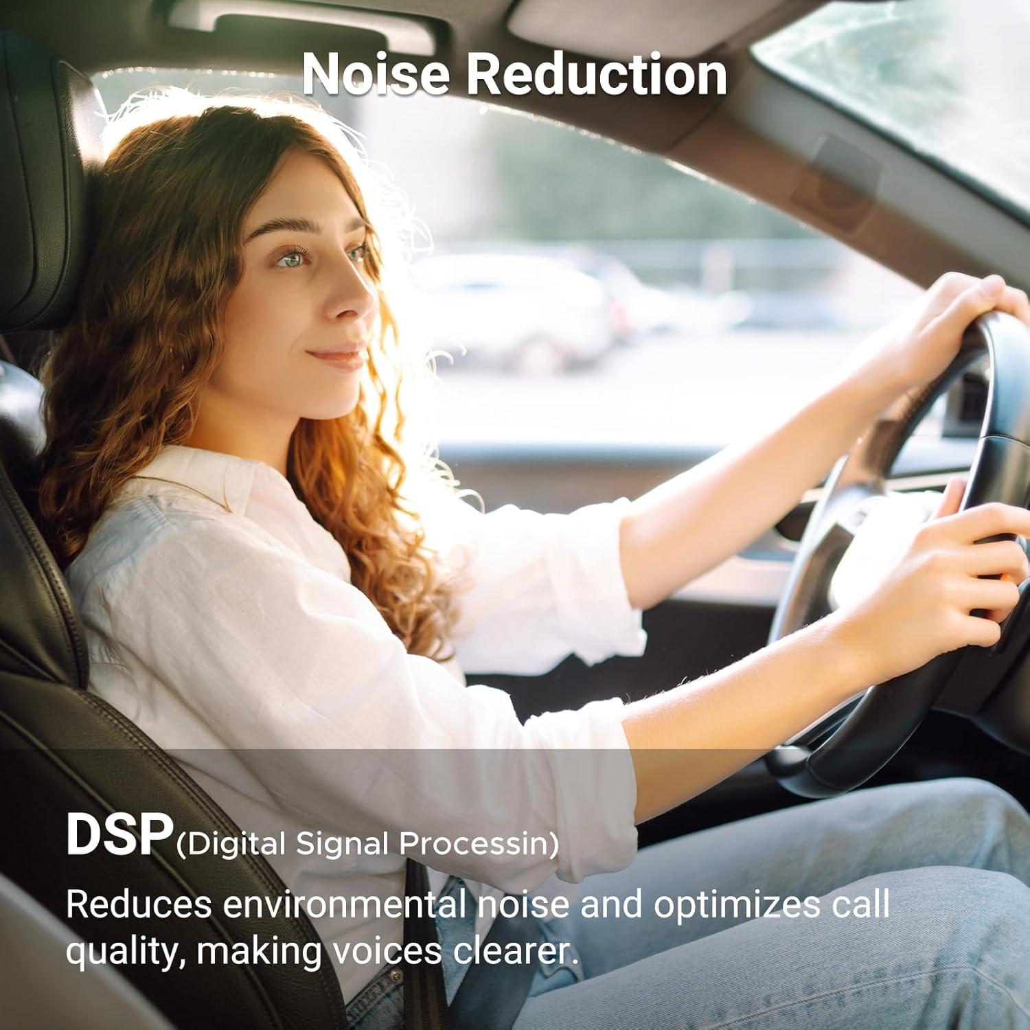 imageUGREEN 54 Aux Bluetooth Adapter Noise Cancelling 35mm AUX Bluetooth Car Adapter Wireless Audio Receiver for Home StereoWired Speaker 15H Battery LifeGrey