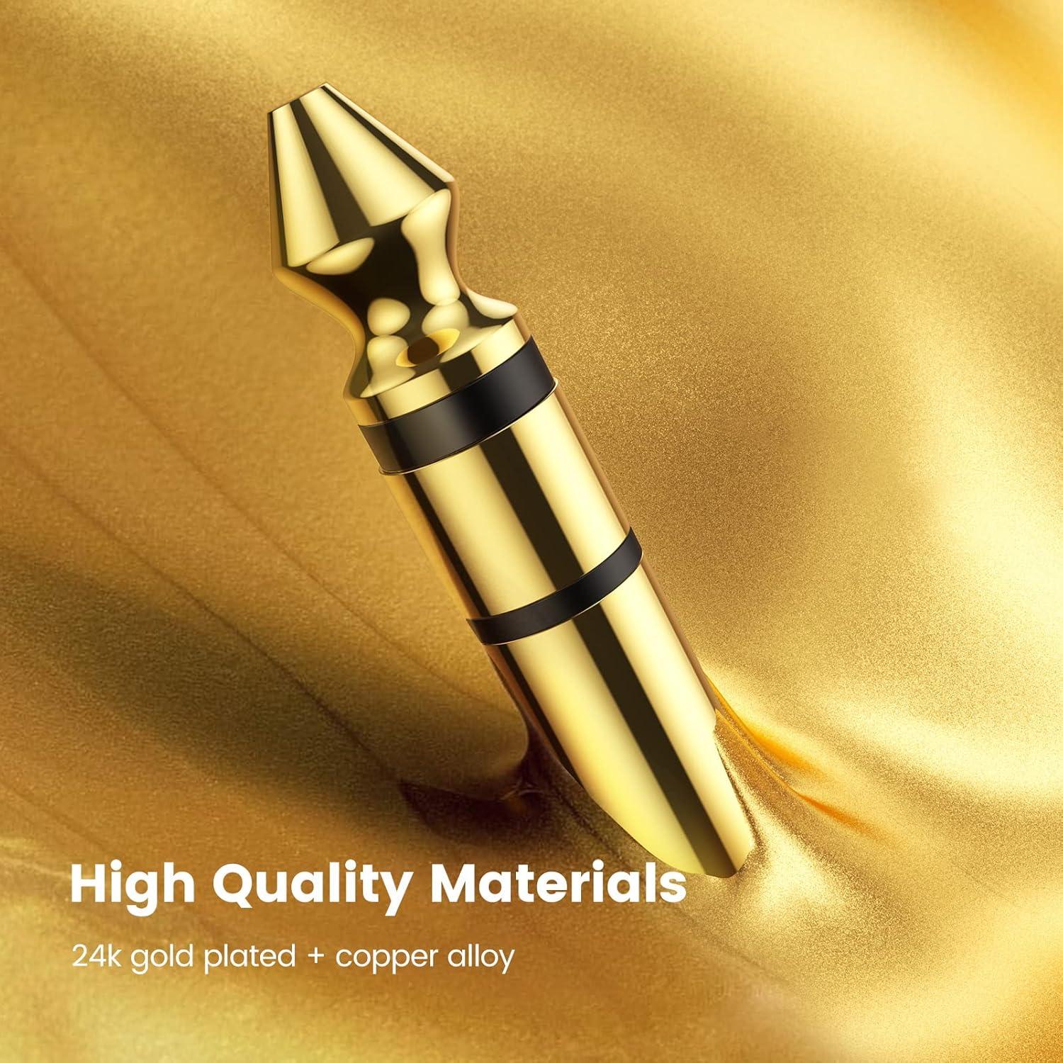 imageUGREEN 635mm 14 Male to 35mm 18 Female Stereo Headphone Adapter Audio Jack Plug Gold Plated for Speaker Headphone Guitar Digital Piano Amp 2 Pack