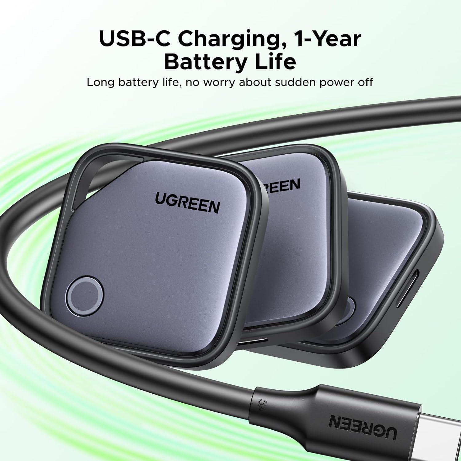 imageUGREEN Android Only FineTrack G 1Year Battery Bluetooth Tracker Bundle with FineTrack Slim G 5Year Battery Bluetooth Tracker Card