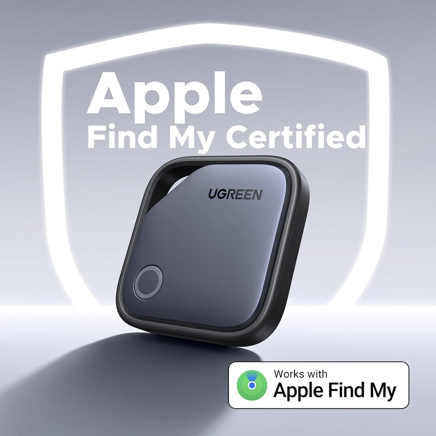 imageUGREEN FineTrack Air Tracker TagsiOS Only 2Year Replaceable Battery Bluetooth Tracker Compatible with Apple Find My Item Finder Smart Tag for Keys Luggage Wallet Apple MFi Certified