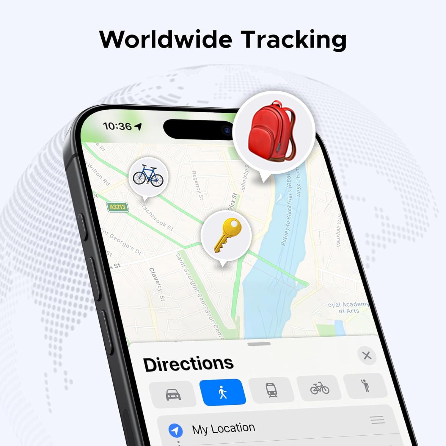 imageUGREEN FineTrack Air Tracker TagsiOS Only 2Year Replaceable Battery Bluetooth Tracker Compatible with Apple Find My Item Finder Smart Tag for Keys Luggage Wallet Apple MFi Certified