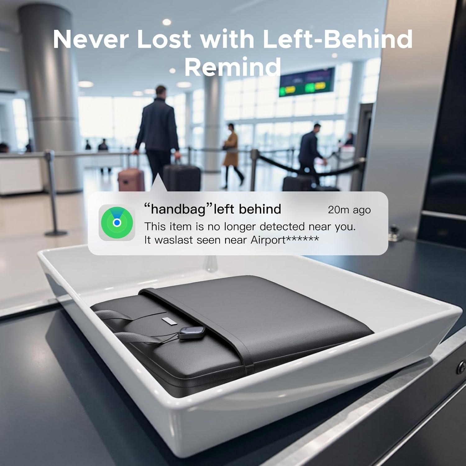 imageUGREEN FineTrack iOS OnlyAir Tracker Tags 2 Pack 1Year USBC Rechargeable Battery Bluetooth Tracker Compatible with Apple Find My Item Finder Smart Tag for Key Luggage  Apple Find My Certified