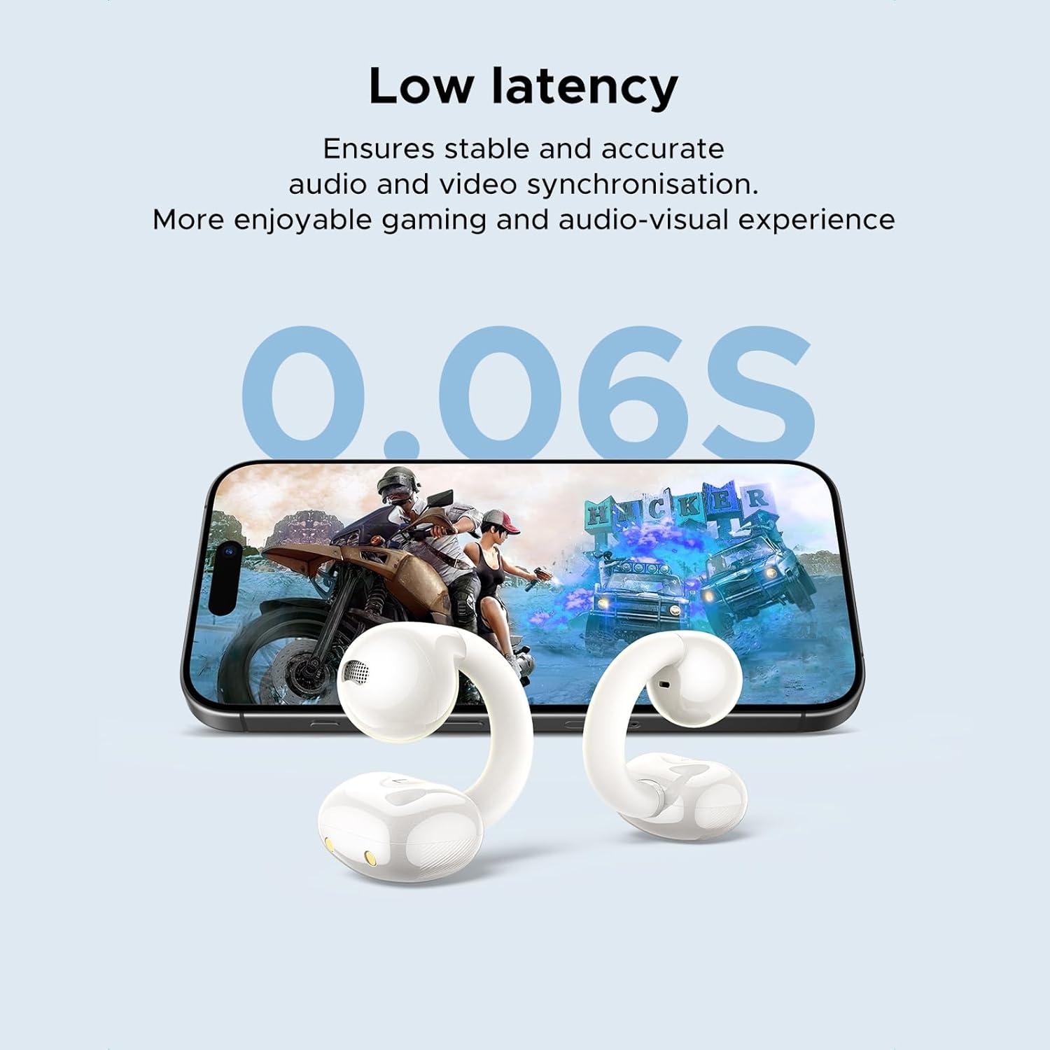 imageUGREEN HiTune S3 Open Ear Earbuds Bluetooth 54 Clip On Wireless Headphones ENC Mic for Clear Calls 30H Playtime IPX5 Waterproof Earphones for Running Workout Cyclists Compatible with iPhone BlackWhite