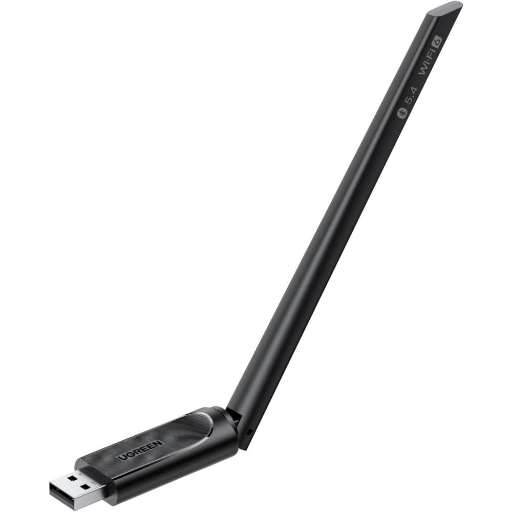 imageUGREEN 2in1 USB Bluetooth WiFi Adapter AX900  Bluetooth 54 WiFi 6 Adapter for Desktop PC with 5GHz24GHz Dual Band 6dBi High Gain Antenna Builtin Driver for Windows 1011