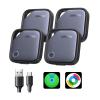 imageUGREEN Finder Duo iOS and Android Air Tracker Tags 4 Pack Rechargeable Bluetooth Tracker Key Finder Compatible with iOS and Android for Keys Luggage and More  12Month Battery