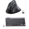 imageUGREEN UGREENVertical Wireless Bluetooth 5024G Ergonomic Mouse Bundle with K551 Slim Quiet Wireless Bluetooth 78Keys Keyboard