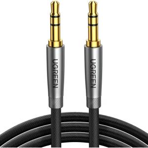 UGREEN 3.5mm Audio Cable Nylon Braided Aux Cord Male to Male Stereo Hi-Fi Sound for Headphones Car Home Stereos Speakers Tablets Compatible with iPhone iPad iPod Echo More 3FT(3 feet)
