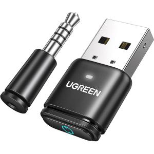 UGREEN Bluetooth 5.3 Adapter for PS4 PS5 USB Audio Transmitter APTX Connecting Bluetooth Headphones to PS5, PS4, Switch, PC, Wireless Audio Adapter (Plug & Play)