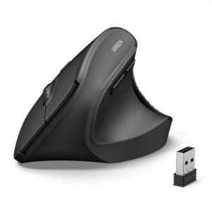 UGREEN Ergonomic Mouse, Wireless Bluetooth Vertical Mouse, Dual-Mode (BT 5.4 & USB 2.4G), Quiet Clicks, 4 Adjustable DPI (1000/1600/2000/4000), Compatible with Windows/Mac/Linux/Android/ChromeOS