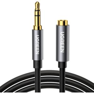 UGREEN Headphone Extension Cable 3.5mm Extension Gold Plated Aux Cable Audio Stereo Jack Male to Female TRS Cord Extender Compatible with iPhone iPad Phones Tablets Media Players, 10FT(10FT)