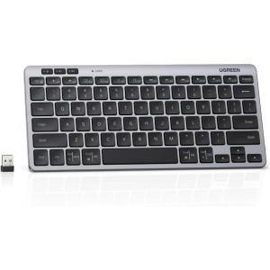 UGREEN K551 Slim Quiet Wireless Bluetooth 78Keys Keyboard, 3-Device Free Switching with Bluetooth & 2.4G, Compatible with Windows/macOS/iOS/Android, Works with MacBook, Lenovo, HP