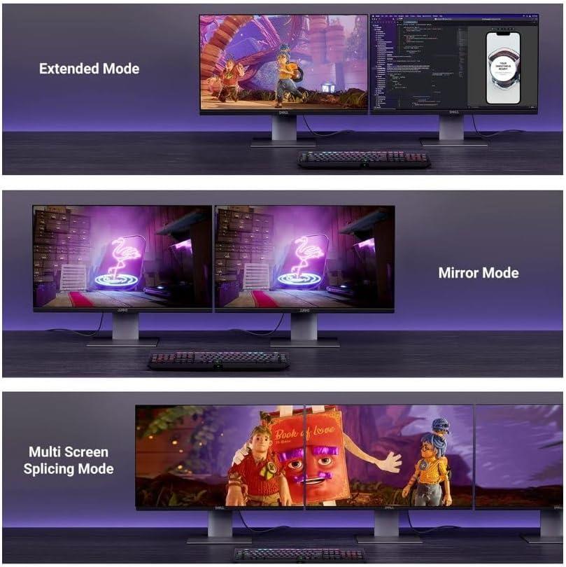 imageUGREEN 16K 66FT DisplayPort Cable 21 VESA Certified DP21 40Gbps Support 8K240Hz 4K240Hz HDR HDCP DSC 12a Braided Display Port Cable Cord Compatible FreeSync GSync Video Card Monitor33FT