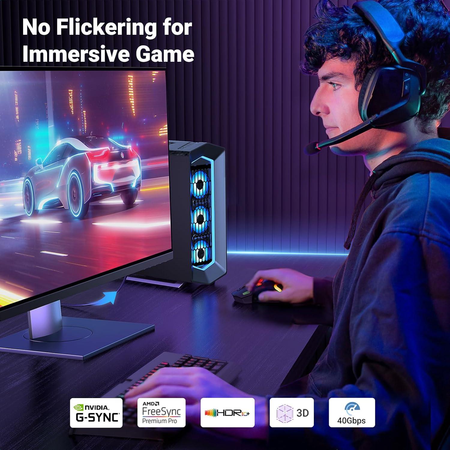 imageUGREEN 16K 66FT DisplayPort Cable 21 VESA Certified DP21 40Gbps Support 8K240Hz 4K240Hz HDR HDCP DSC 12a Braided Display Port Cable Cord Compatible FreeSync GSync Video Card Monitor10FT