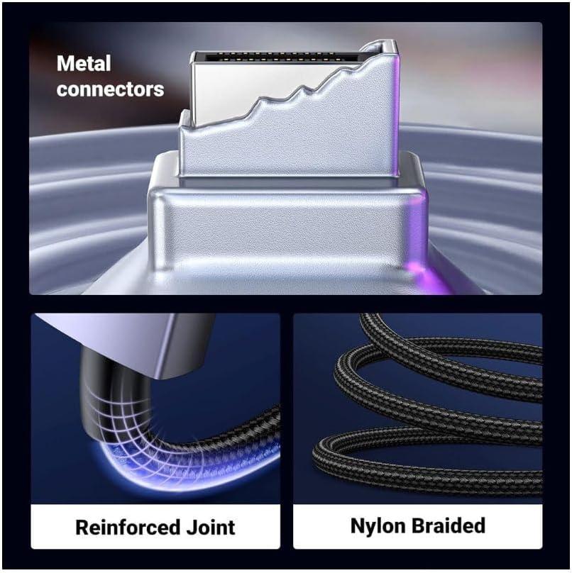 imageUGREEN 16K 66FT DisplayPort Cable 21 VESA Certified DP21 40Gbps Support 8K240Hz 4K240Hz HDR HDCP DSC 12a Braided Display Port Cable Cord Compatible FreeSync GSync Video Card Monitor33FT