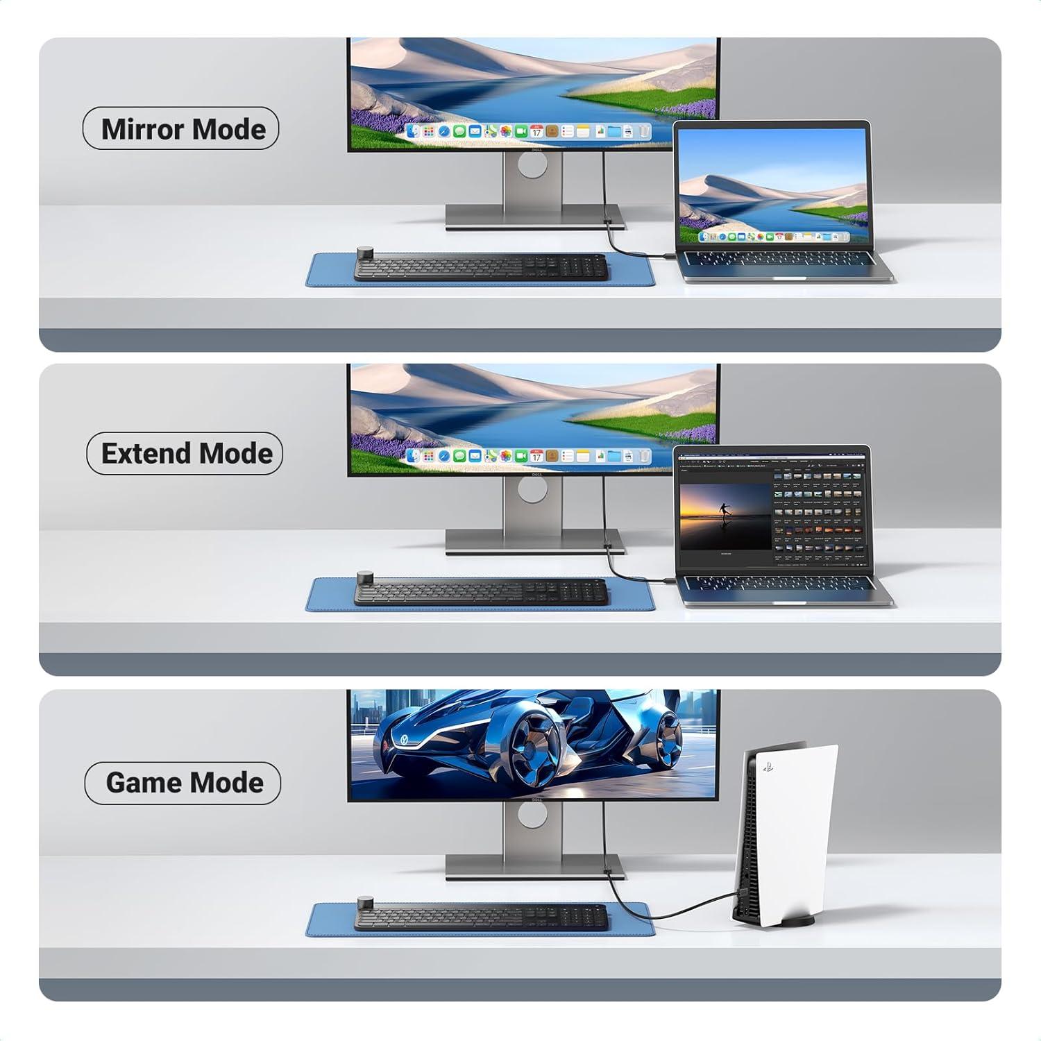 imageUGREEN 4K 15FT HDMI Extension Cable HDMI Extender 4K60Hz 2K240Hz Male to Female Adapter High Speed Compatible with Switch 2 Roku Stick PS5 PS4 Xbox Laptop PC Blu Ray Player Google Chromecast HDTV15FT