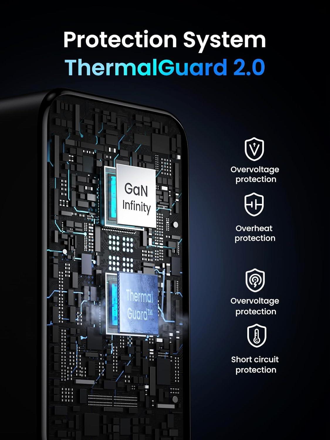 imageUGREEN Nexode X 100W GaN USB C Wall Charger 3Port Foldable Compact PPS Fast Power Adapter for MacBook Pro iPad ProAir iPhone 171615 Series Galaxy S25S24 Ultra Pixel 109 Steam Deck