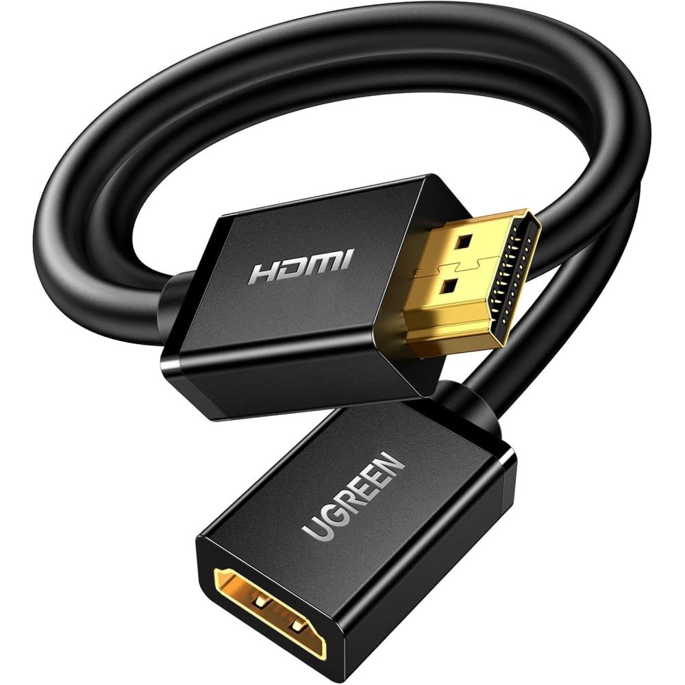 imageUGREEN 4K 15FT HDMI Extension Cable HDMI Extender 4K60Hz 2K240Hz Male to Female Adapter High Speed Compatible with Switch 2 Roku Stick PS5 PS4 Xbox Laptop PC Blu Ray Player Google Chromecast HDTV3FT