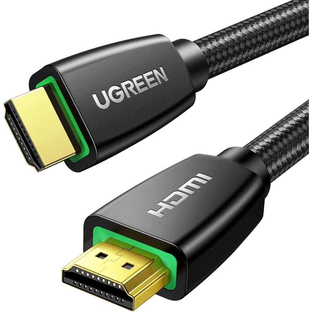 imageUGREEN HDMI Cable 4K Braided High Speed HDMI Cord 18Gbps with Ethernet Support 4K 60HZ Compatible with UHD TV Monitor Computer Switch 2 Xbox 360 PS5 PS4 Bluray and More 33FT33FT