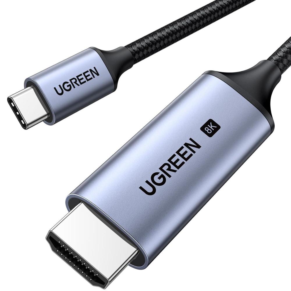 imageUGREEN USB C to HDMI Cable 8K60Hz 4K240Hz Thunderbolt 43 Type C to HDMI 21 Cable 48Gbps HDR HDCP23 Compatible for MacBook Pro Air iPad Mac mini iPhone 17 ProMax Galaxy S25 Pixel 9 XPS 66FT66FT