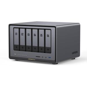 UGREEN NAS DXP4800 Plus 4-Bay Desktop NASync, Intel Pentium Gold 8505 5-Core CPU, 8GB DDR5 RAM, 128G SSD, 1x 10GbE, 1x 2.5GbE, 2X M.2 NVMe Slots, 4K HDMI, Network Attached Storage (Diskless)(DXP6800 Plus  6-Bay)